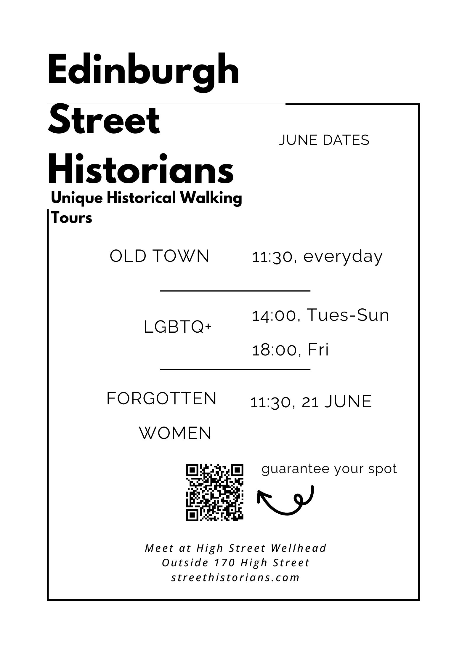 New Poster Design for Walking Tours